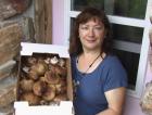 Vivian Keith with Shiitake Mushrooms